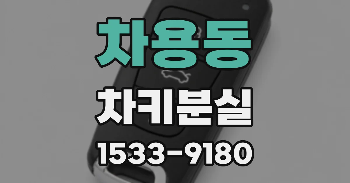차용동 차키분실