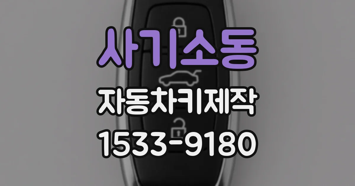 사기소동 자동차키제작