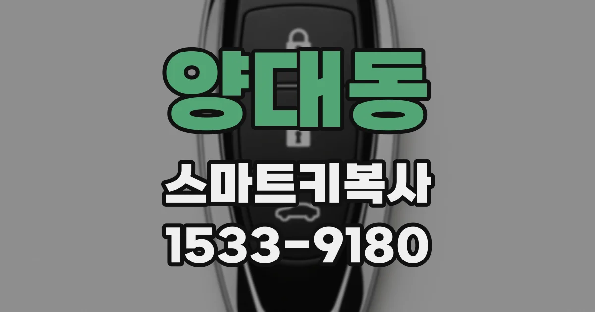 양대동 스마트키복사