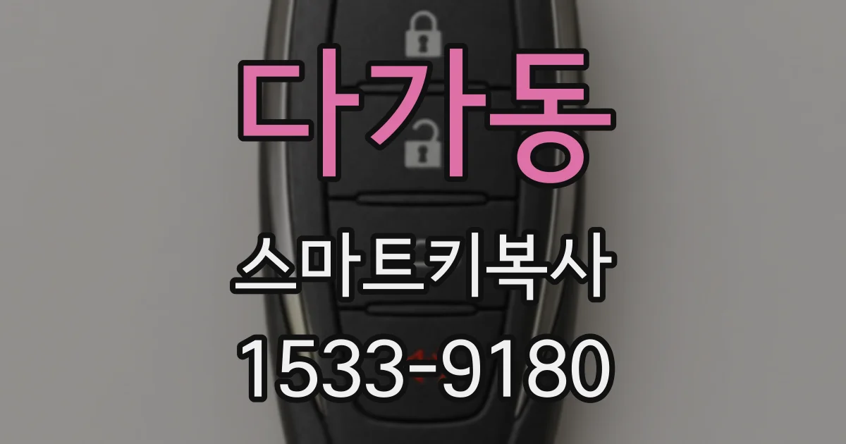 다가동 스마트키복사