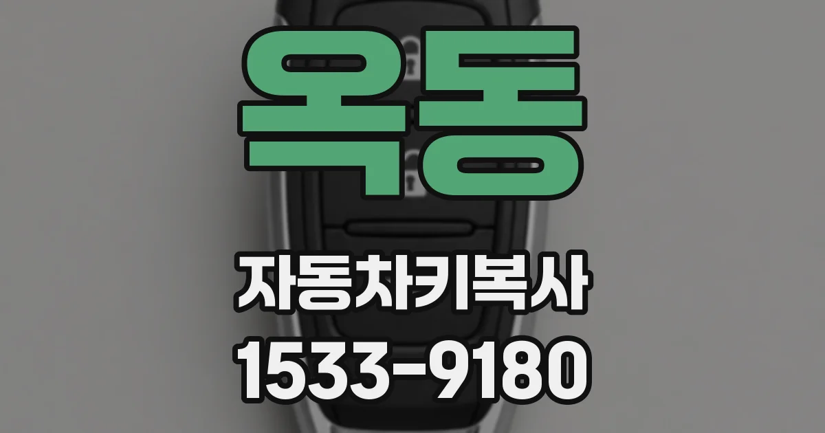 옥동 자동차키복사