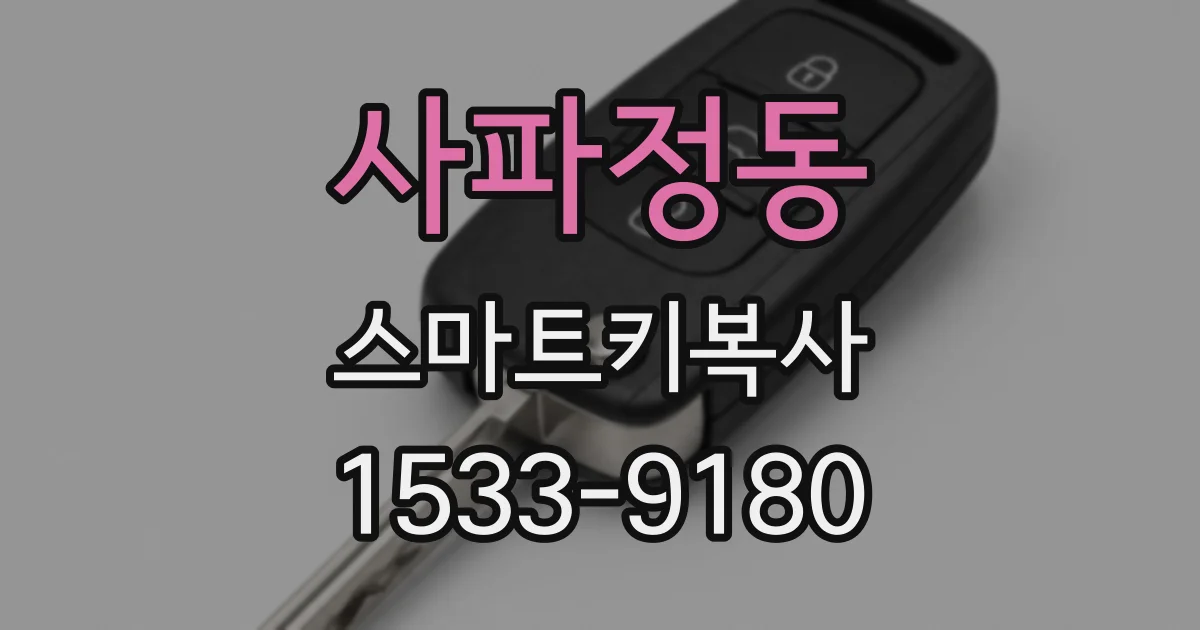 사파정동 스마트키복사
