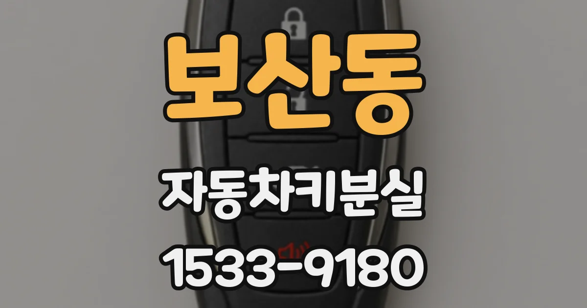 보산동 자동차키분실