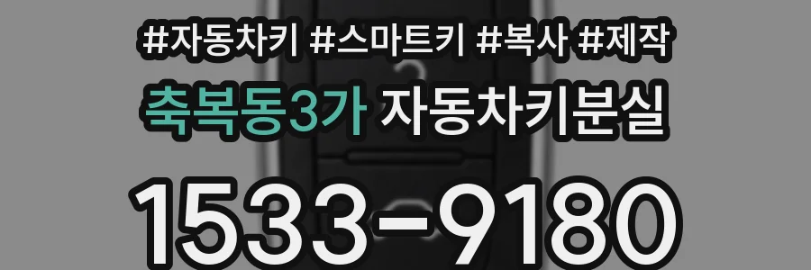 축복동3가 자동차키분실