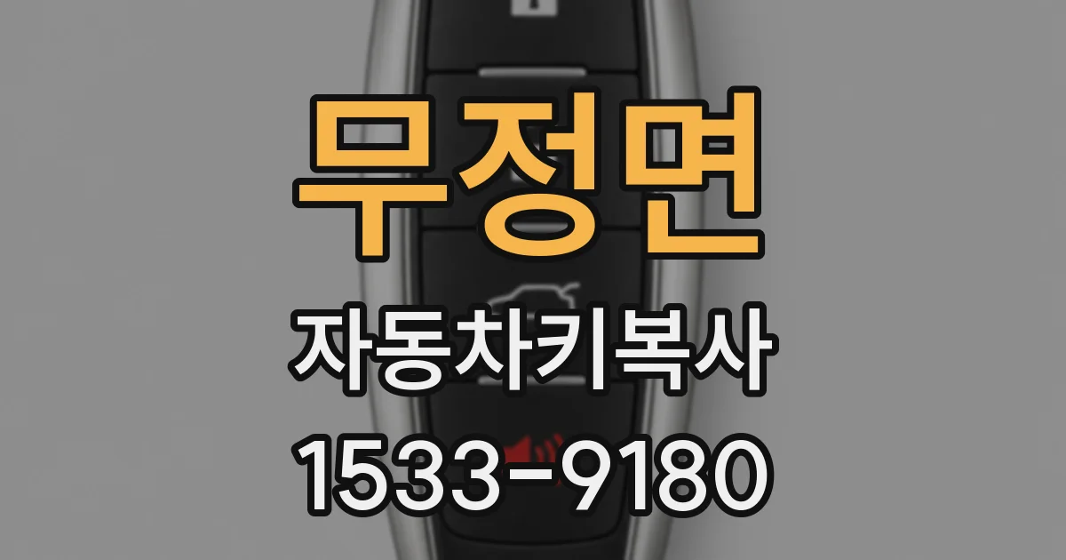 무정면 자동차키복사