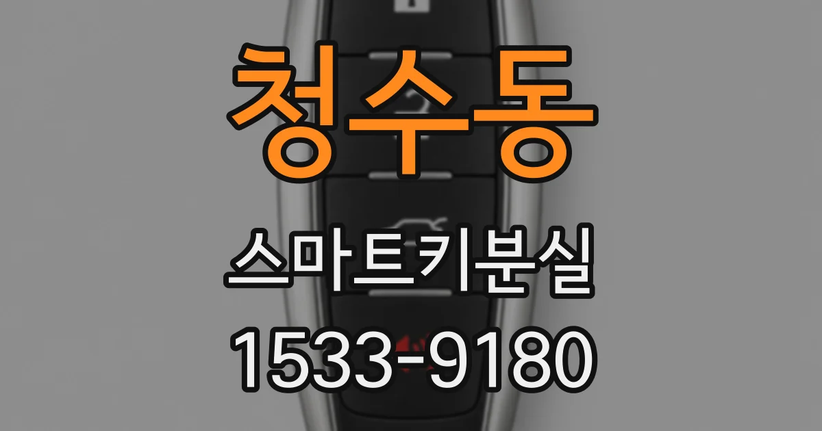 청수동 스마트키분실