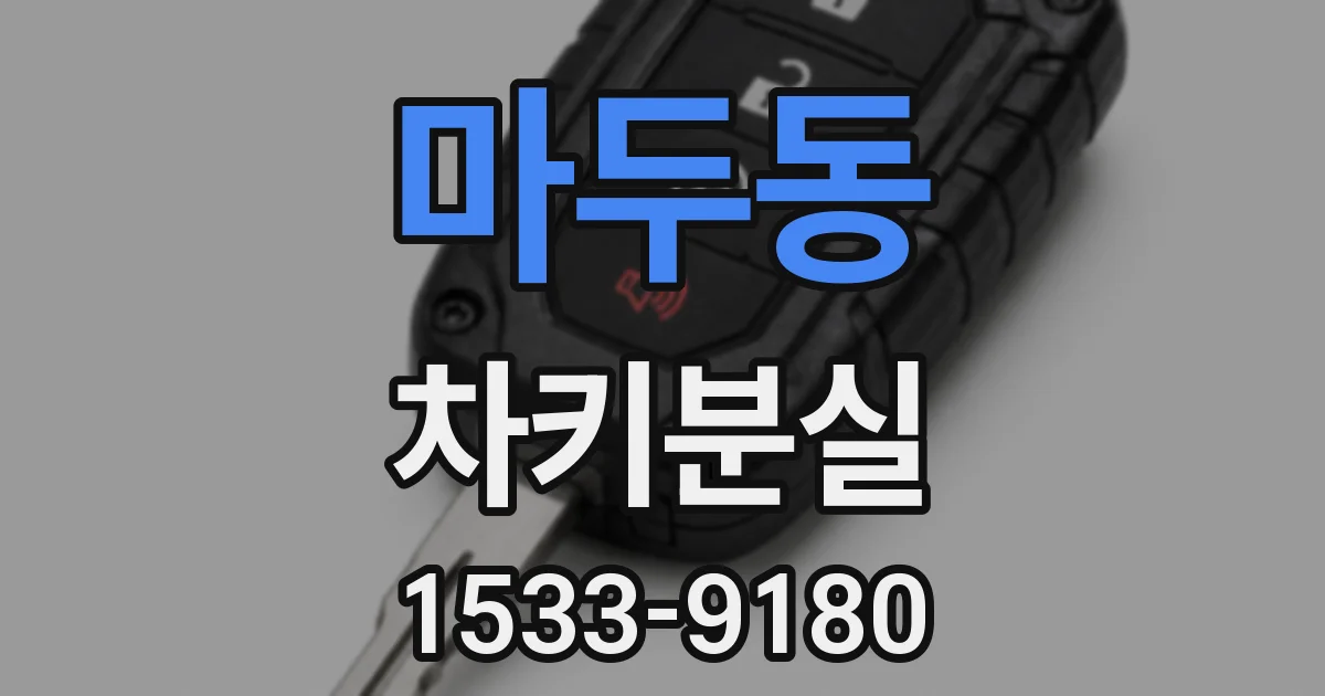 마두동 차키분실