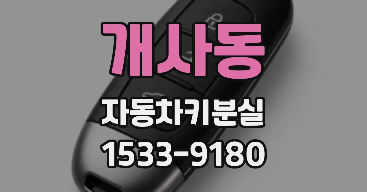 개사동 자동차키분실