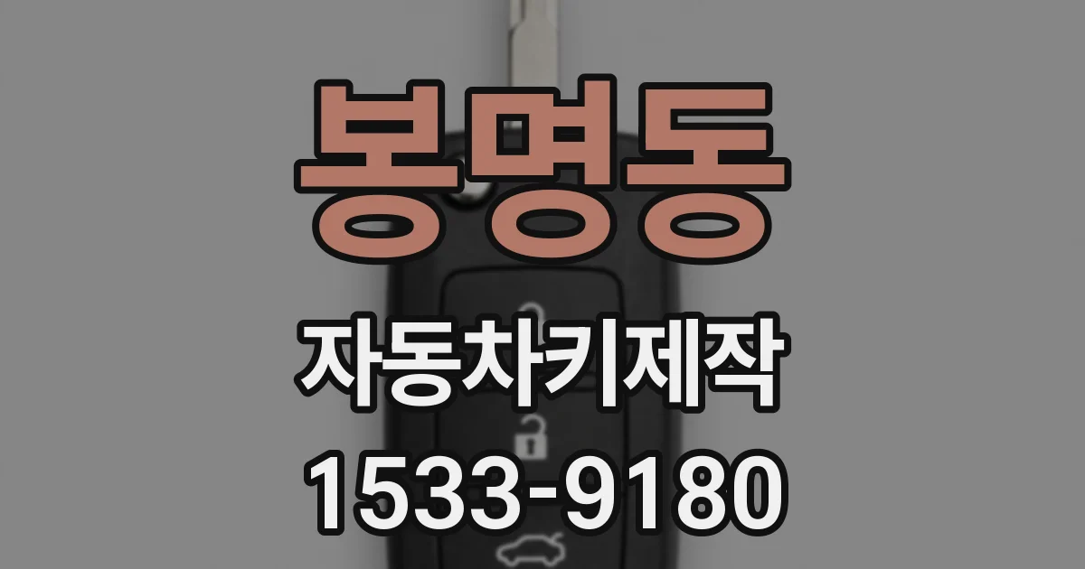봉명동 자동차키제작