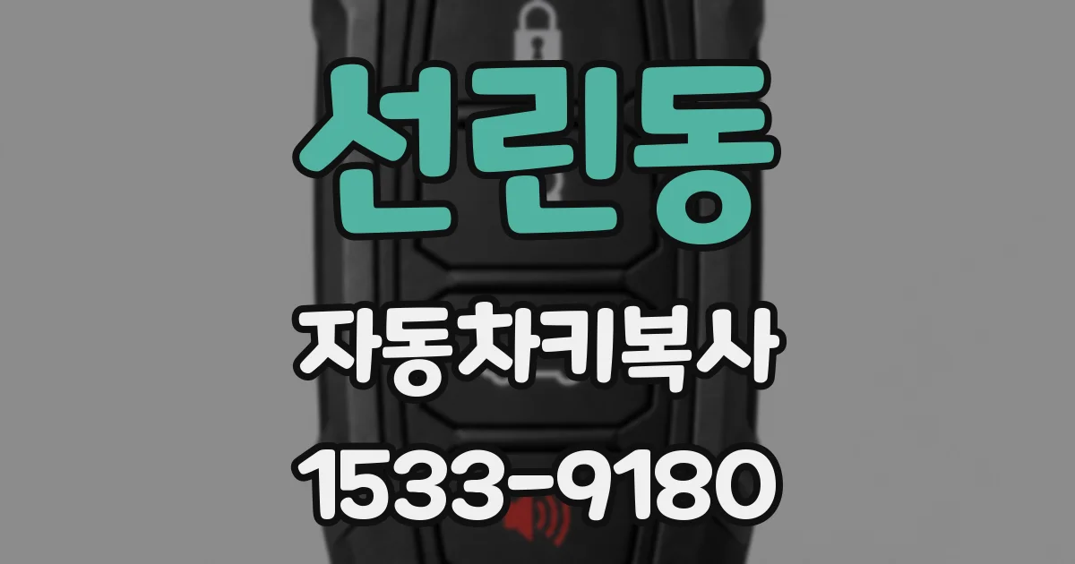선린동 자동차키복사