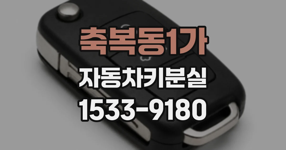 축복동1가 자동차키분실