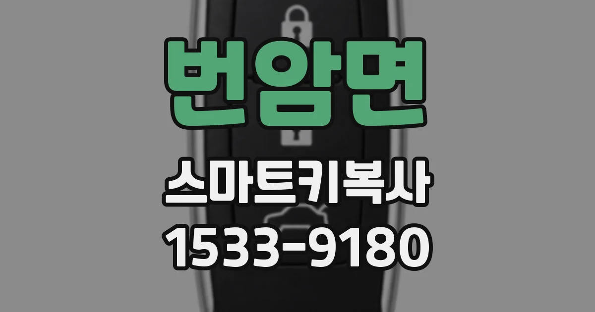 번암면 스마트키복사