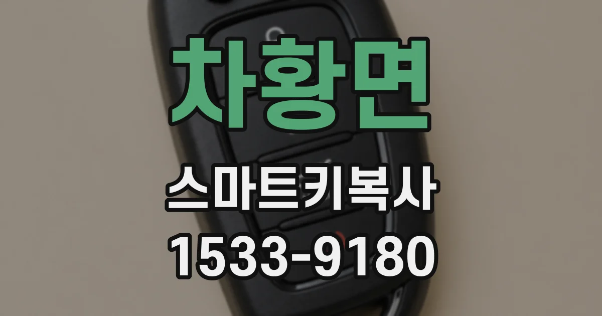 차황면 스마트키복사