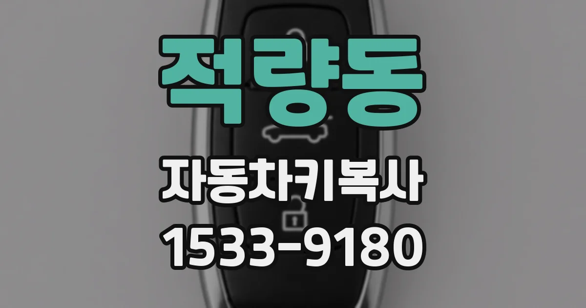 적량동 자동차키복사