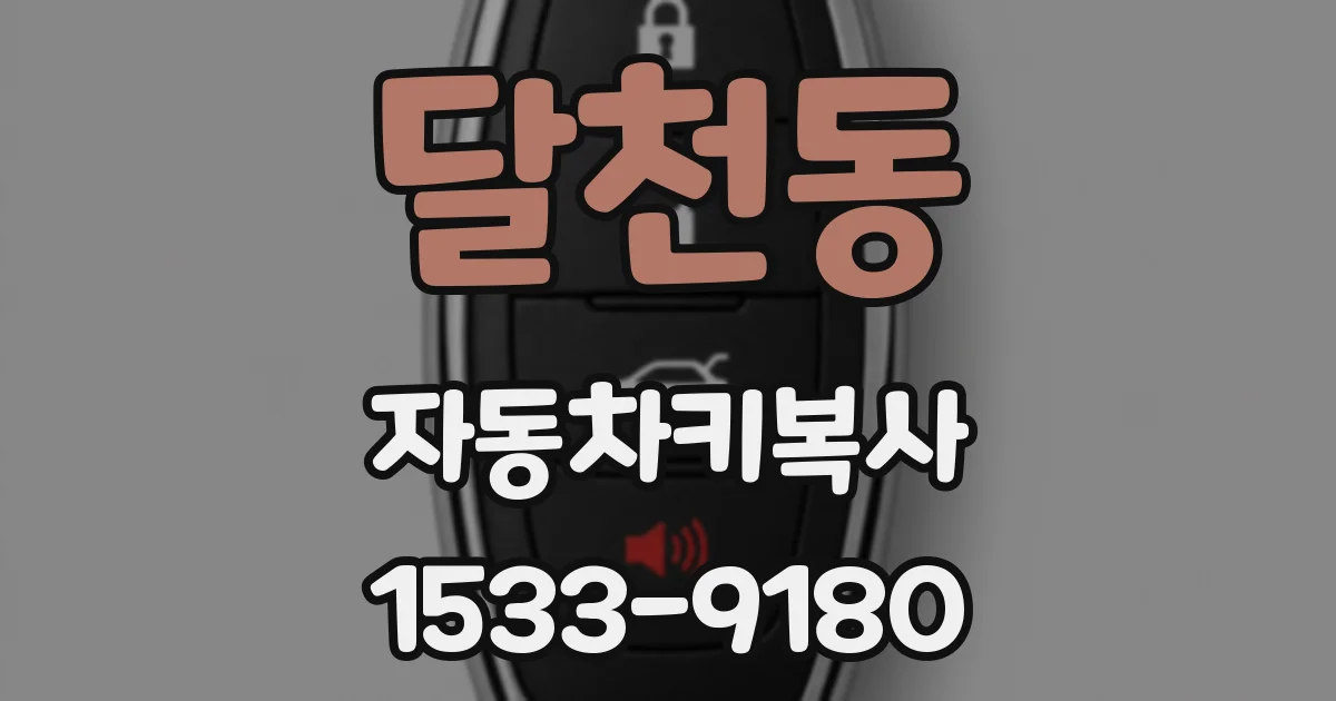 달천동 자동차키복사