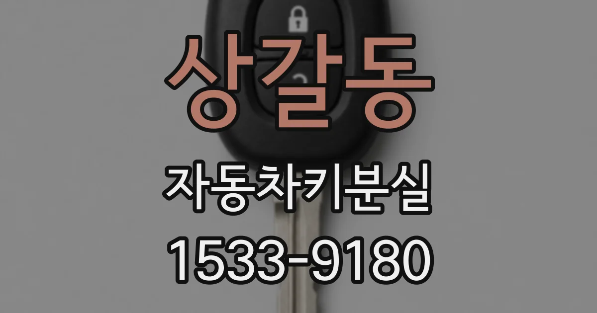 상갈동 자동차키분실