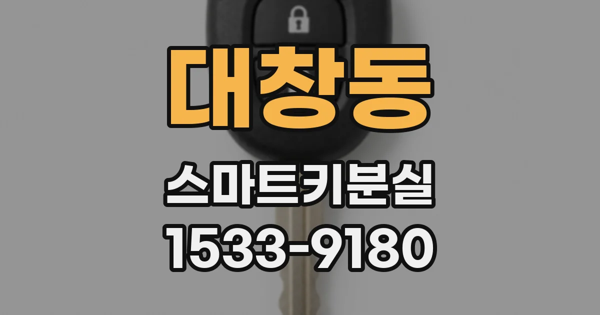 대창동 스마트키분실