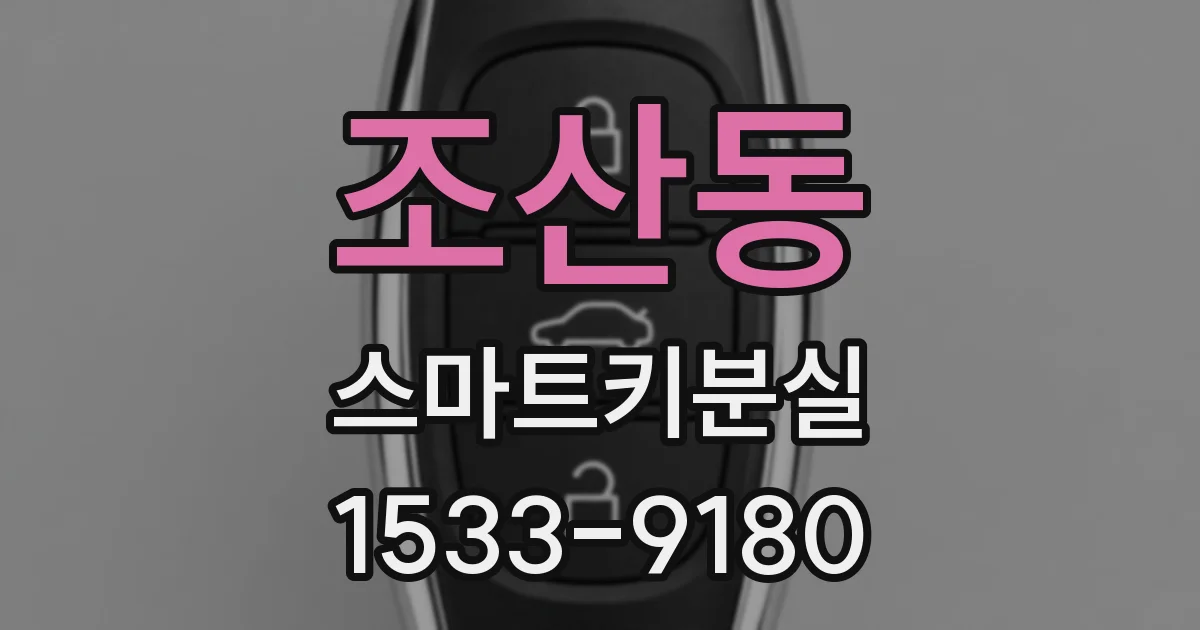 조산동 스마트키분실