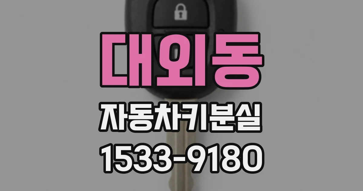 대외동 자동차키분실