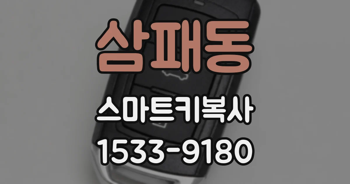 삼패동 스마트키복사