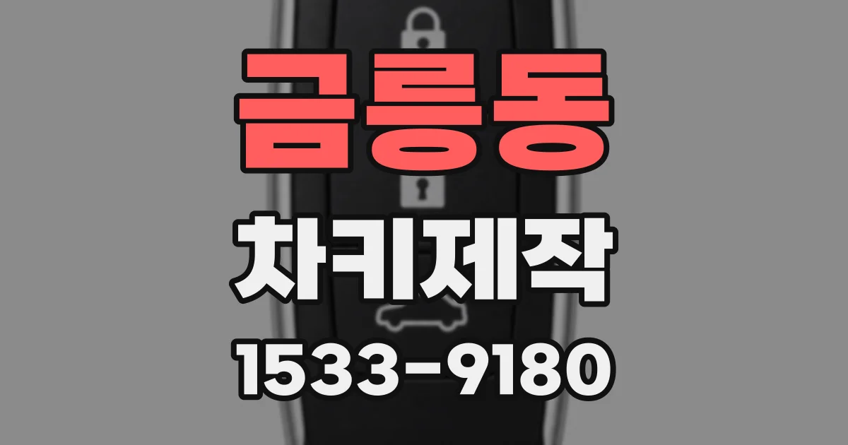금릉동 차키제작