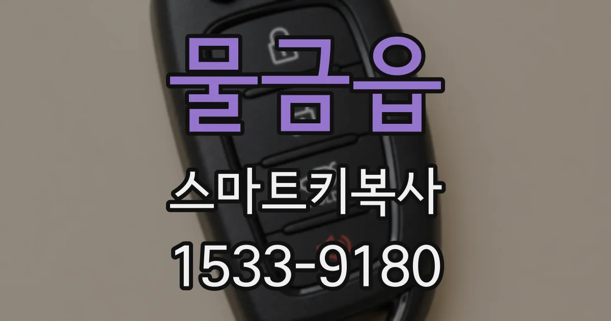 물금읍 스마트키복사