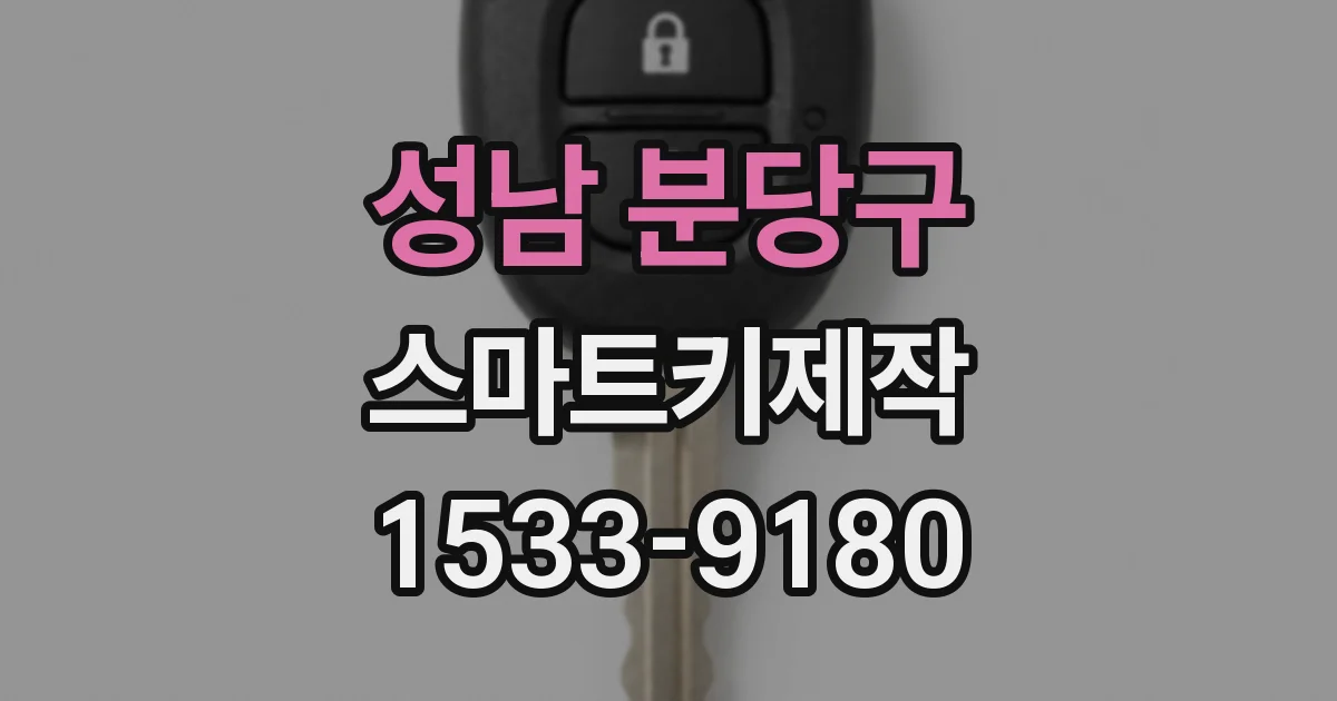 성남 분당구 스마트키제작
