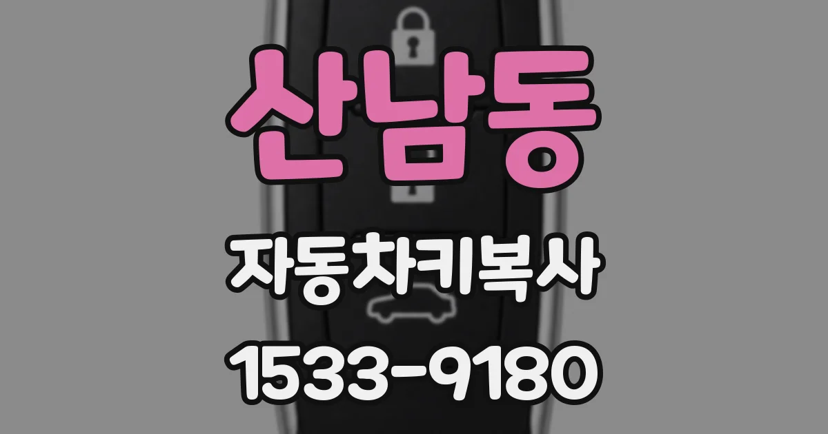 산남동 자동차키복사