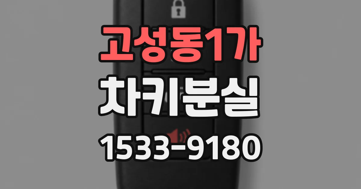 고성동1가 차키분실