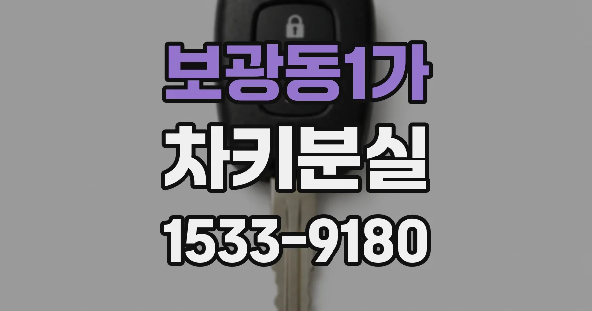 보광동1가 차키분실