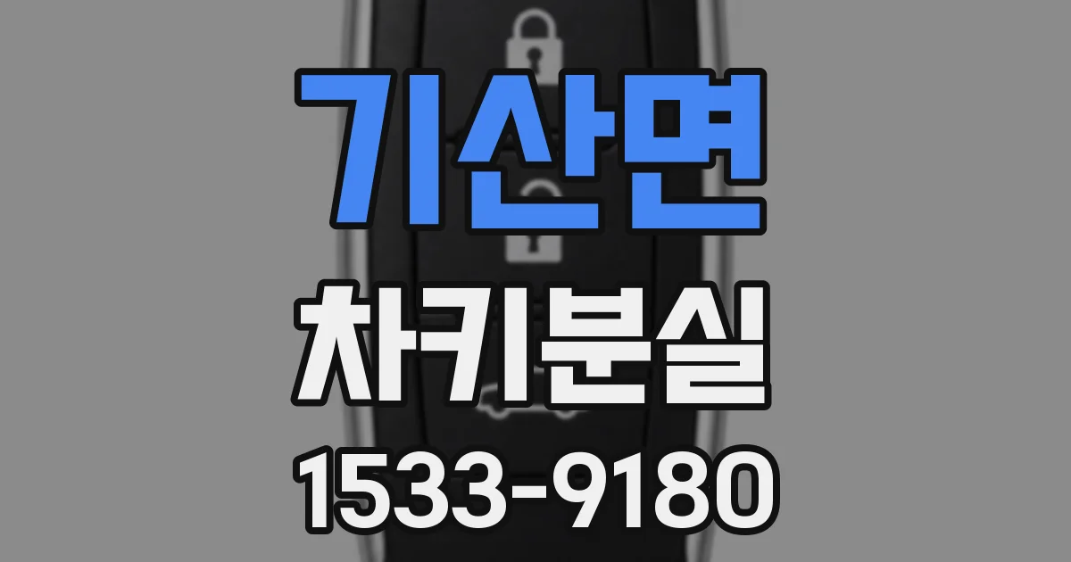 기산면 차키분실
