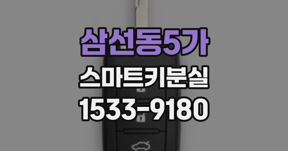 삼선동5가 스마트키분실