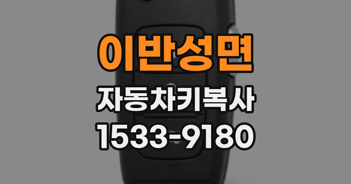 이반성면 자동차키복사