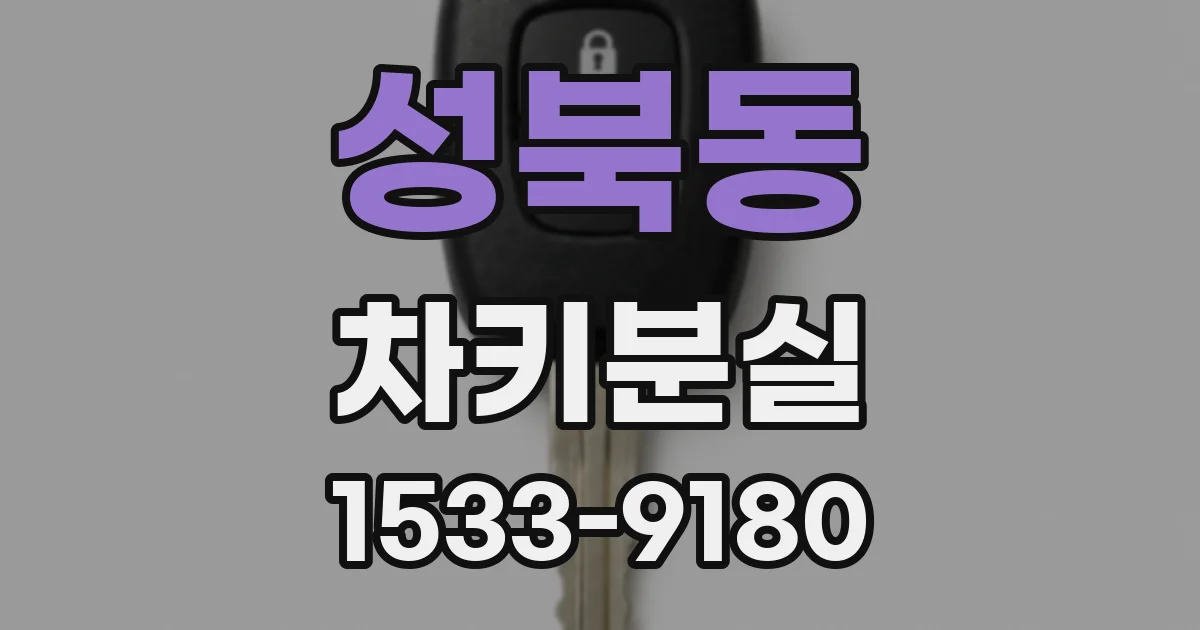 성북동 차키분실
