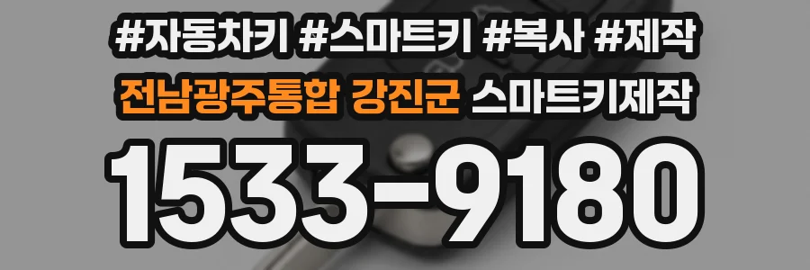 전남광주통합 강진군 스마트키제작