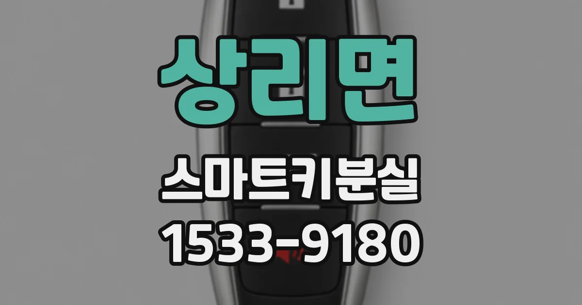 상리면 스마트키분실