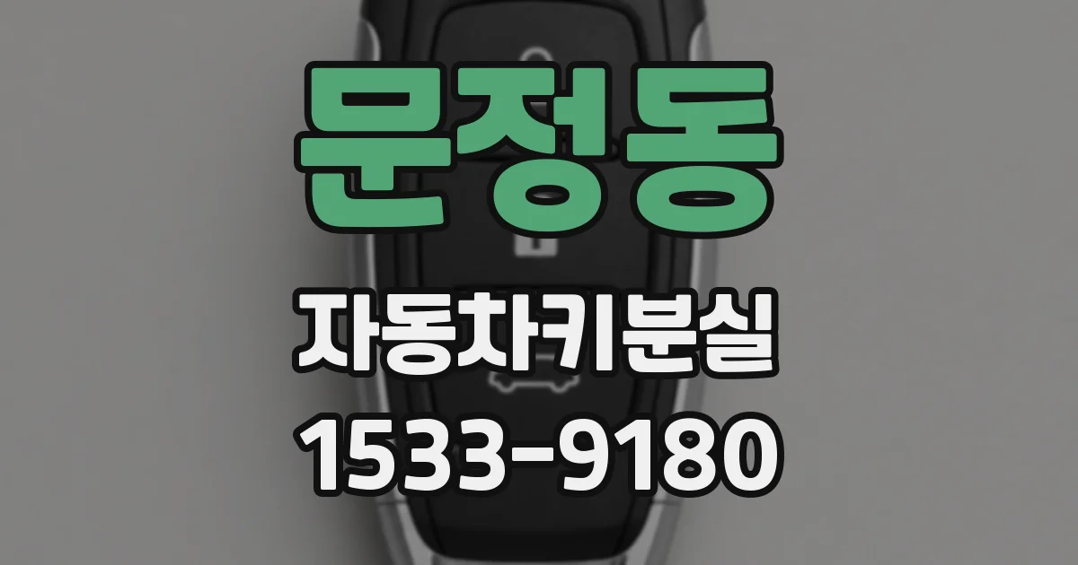 문정동 자동차키분실