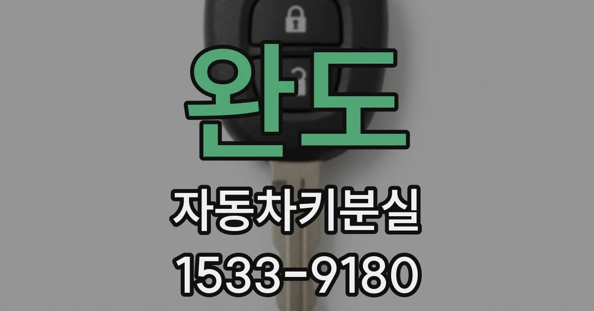 완도 자동차키분실