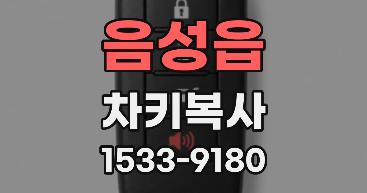 음성읍 차키복사