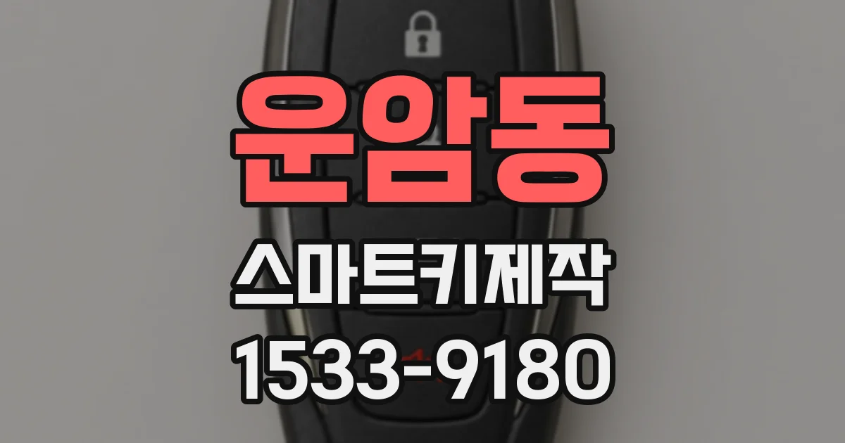 운암동 스마트키제작