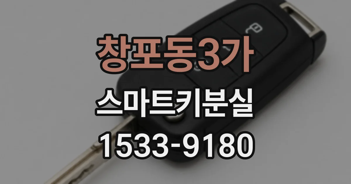 창포동3가 스마트키분실