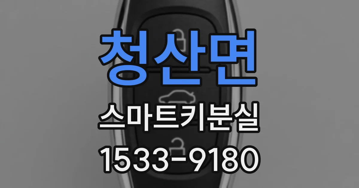 청산면 스마트키분실