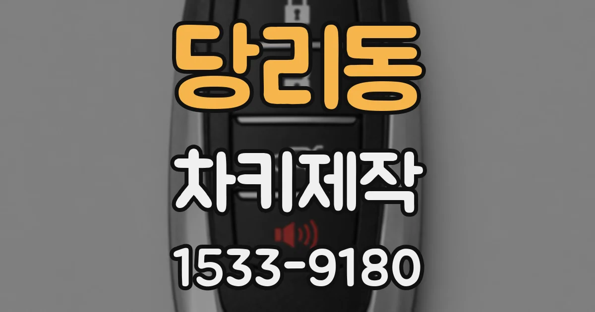 당리동 차키제작