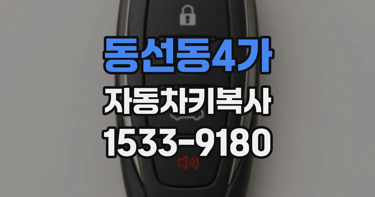 동선동4가 자동차키복사