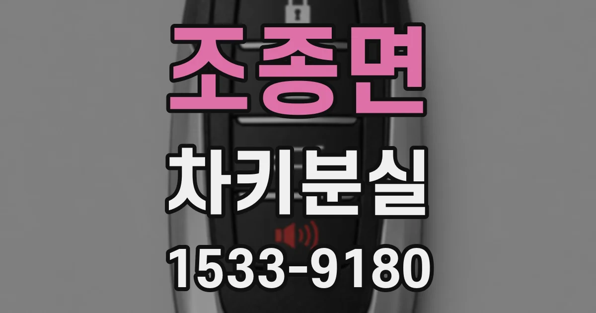 조종면 차키분실