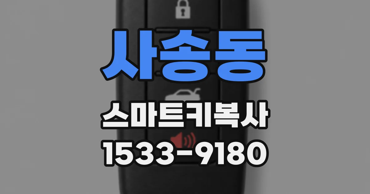 사송동 스마트키복사