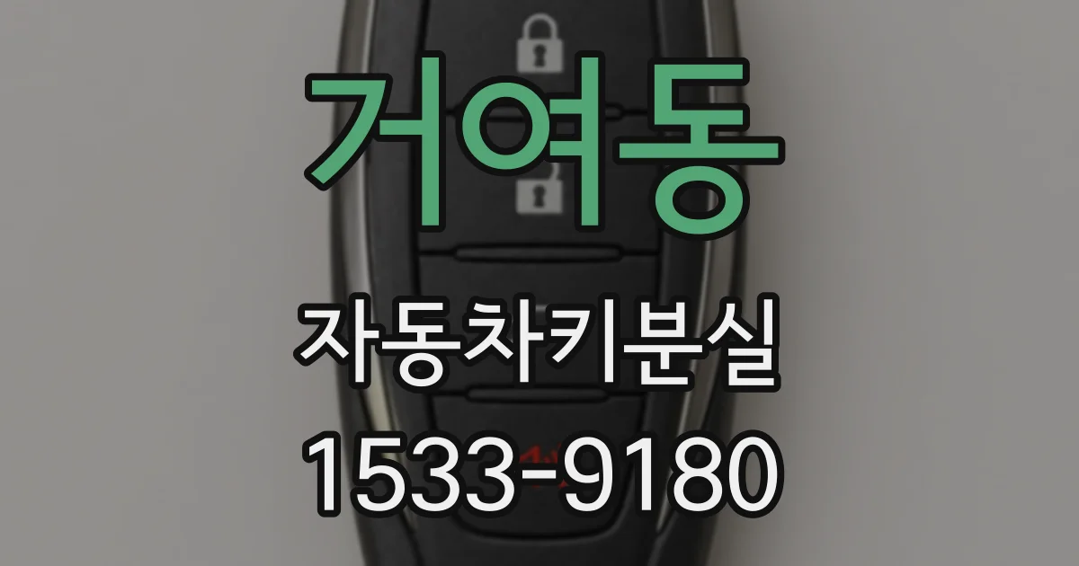 거여동 자동차키분실