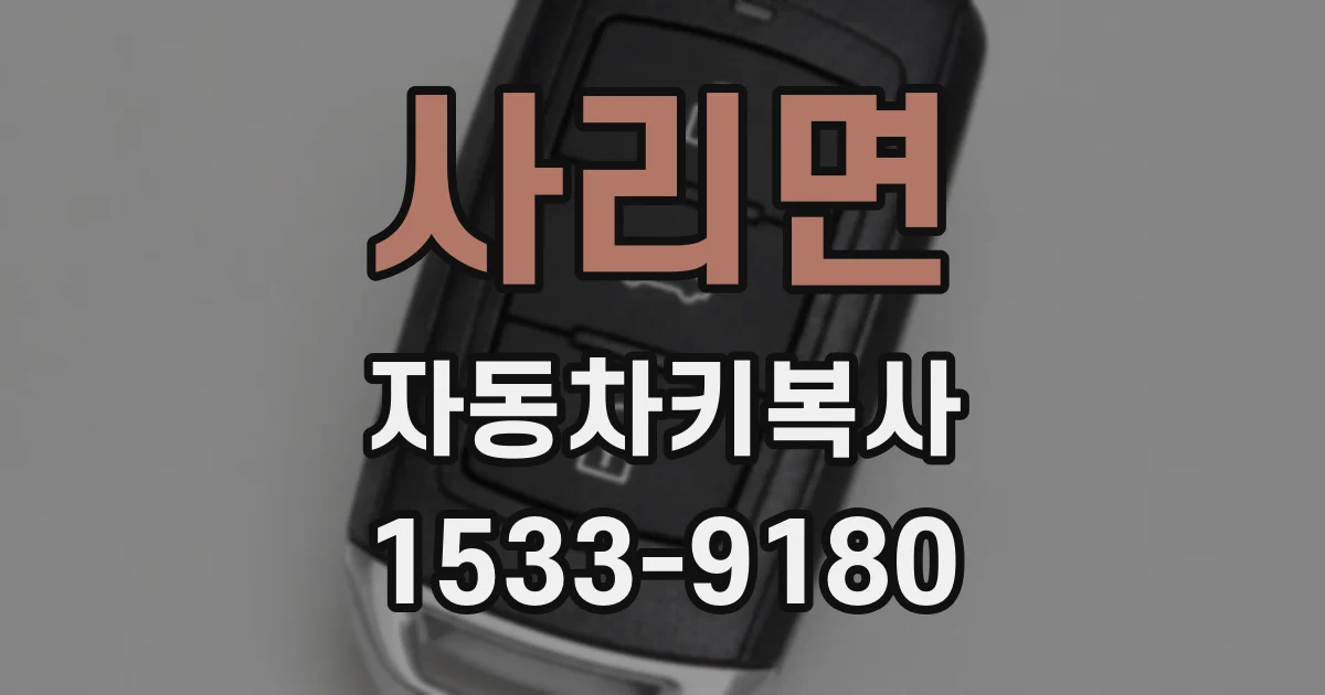 사리면 자동차키복사