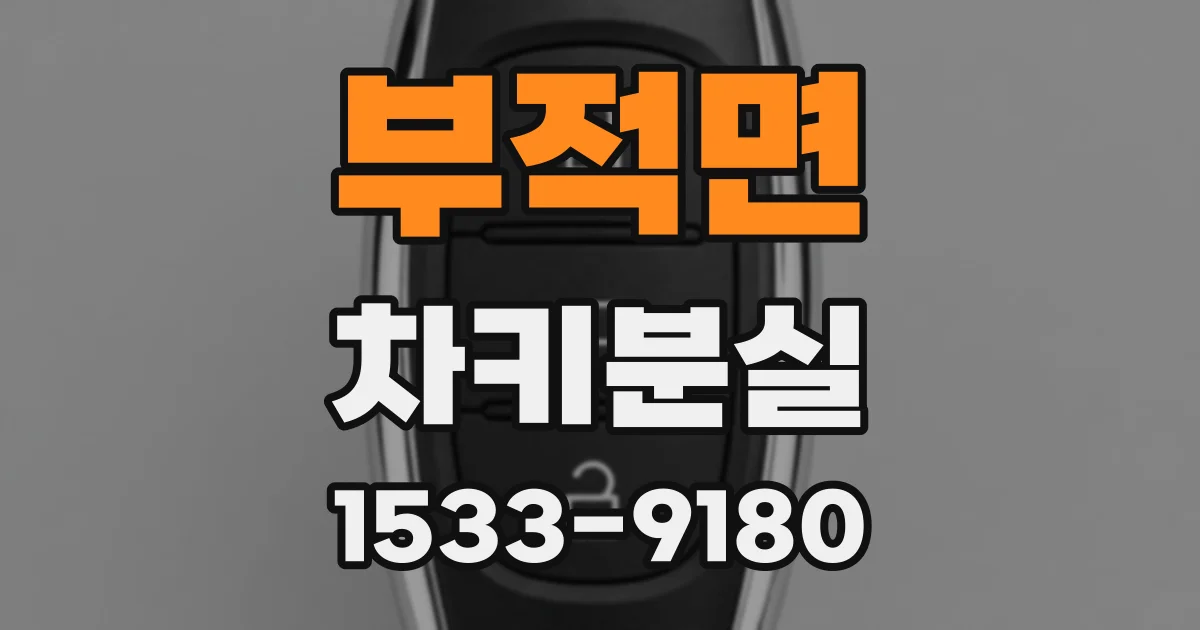 부적면 차키분실