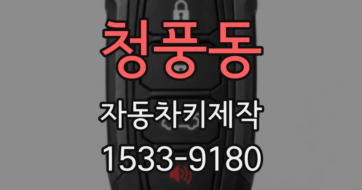 청풍동 자동차키제작